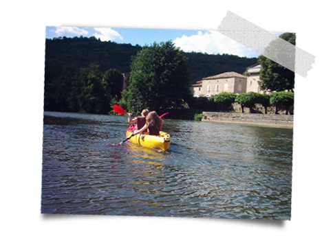 canoing in Najac 